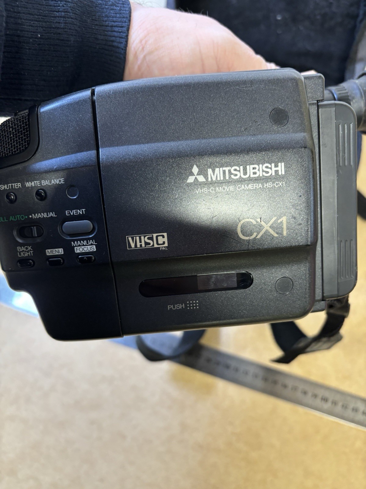 Mitsubishi HS-CX1 Video Movie Camera VHS-C PAL With case Untested