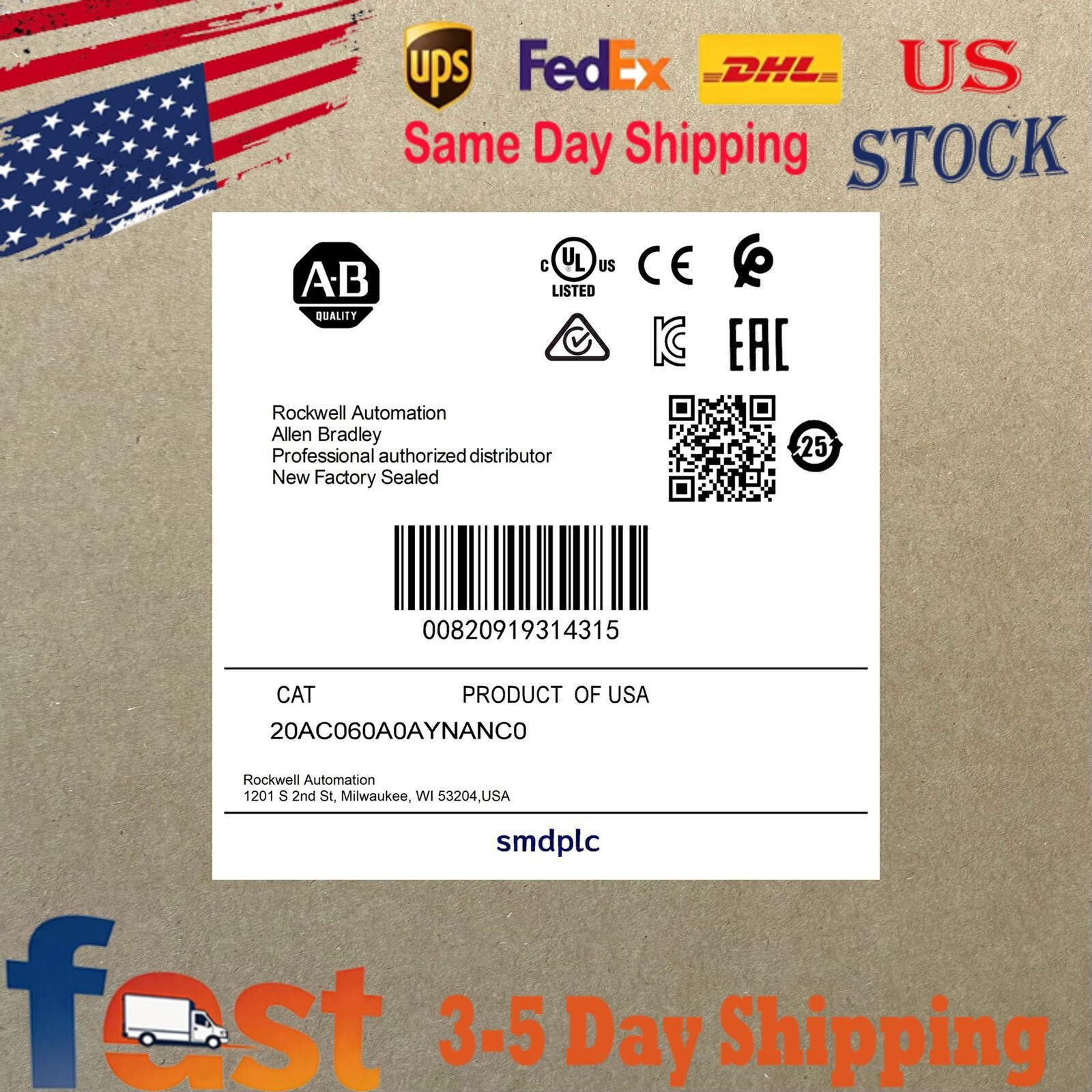 20AC060A0AYNANC0 AB servo motor Express shipping 20AC060A0AYNANC0 US Free Tax