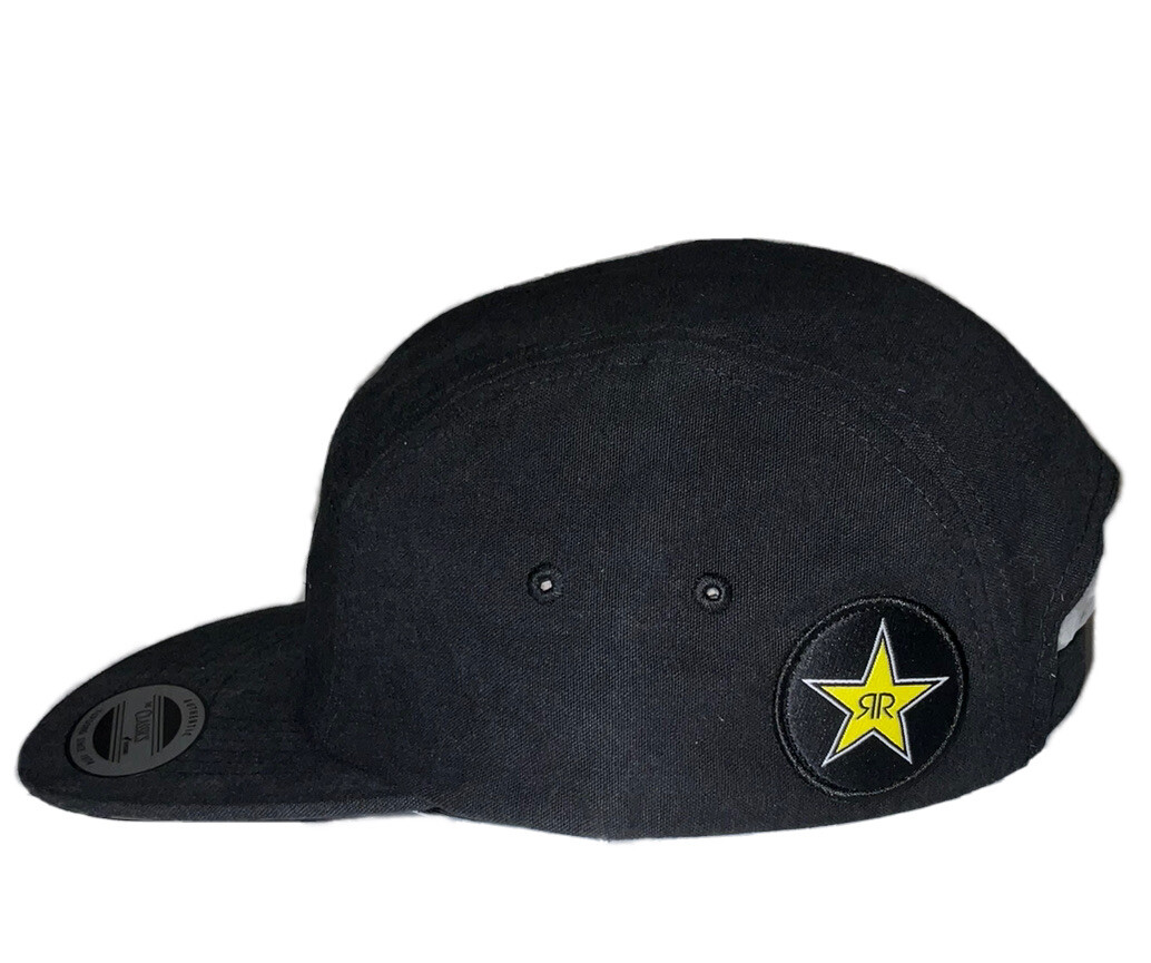 NEW Rockstar Logo Patch 5 Panel Hat The Classics Yupoong Adjustable Strapback