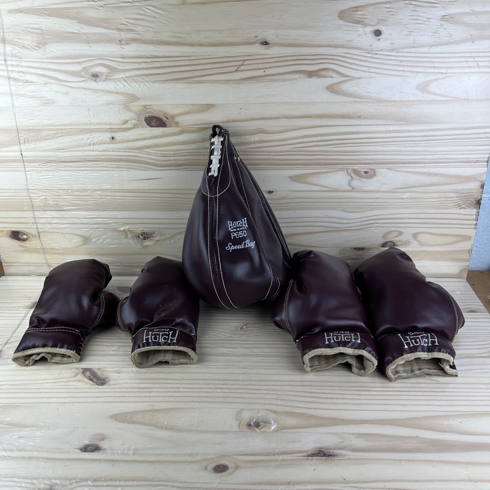 Vintage Lot Hutch Boxing Gloves 2 Pair 535 540 Speed Bag P650 Made in USA