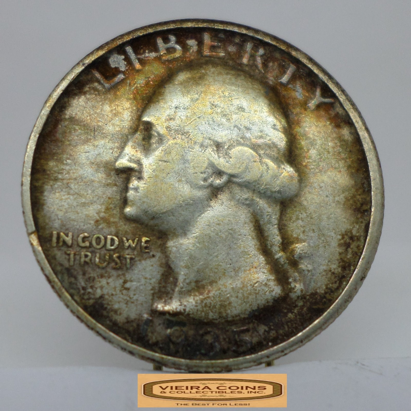 1935 Washington Silver Quarter, Toned - #C55925NQ
