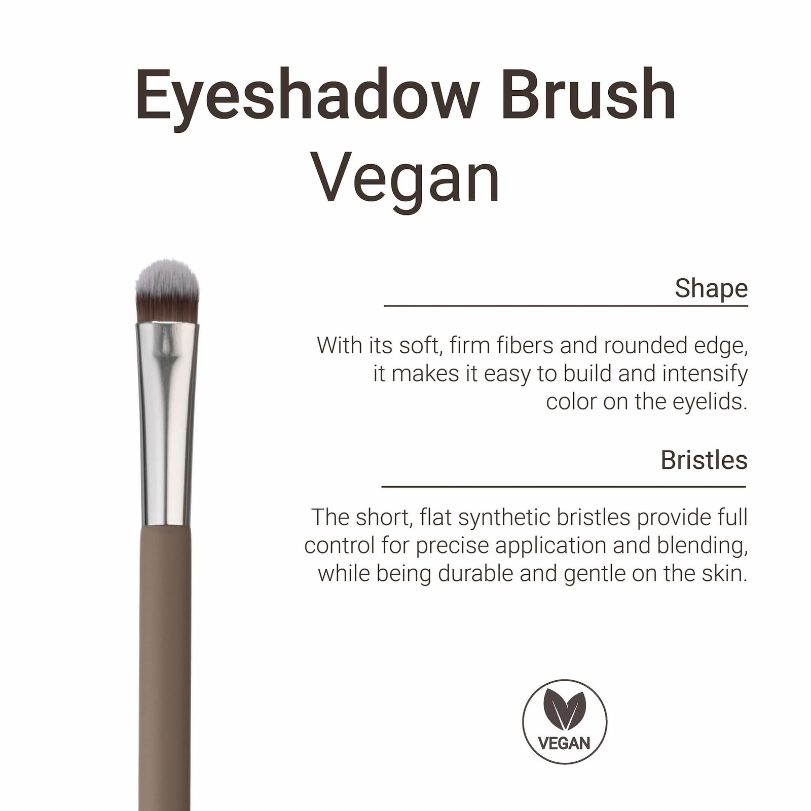 Sandstone Scandinavia Eyeshadow Brush – Precision Brush, Beige