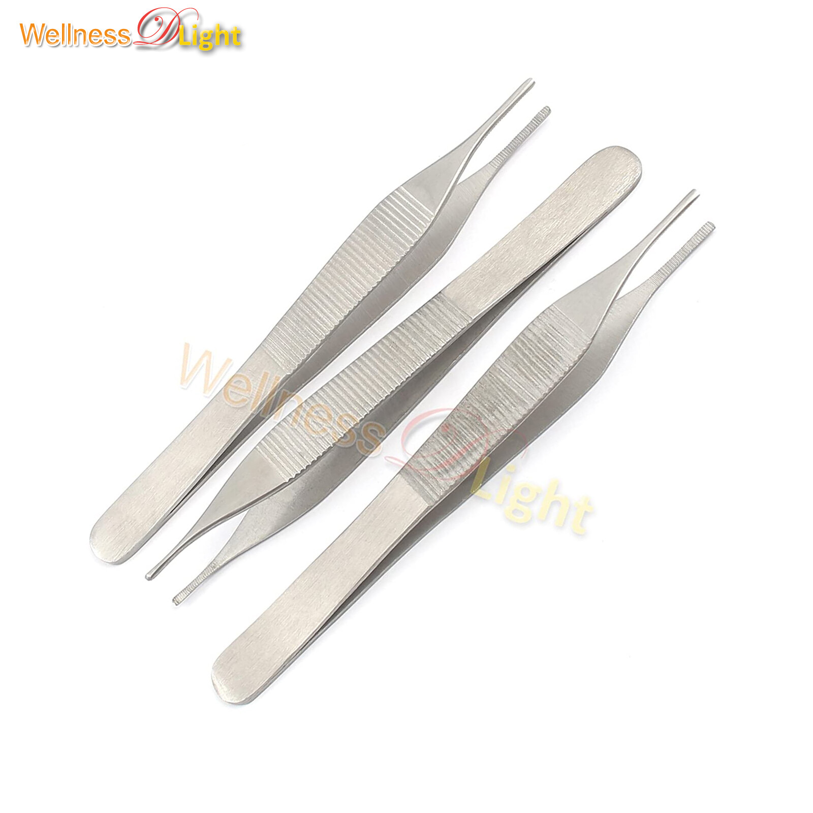 Adson Dressing Tweezer Forceps 15cm Standard Serrated Tip Dental Pliers 3 Pieces