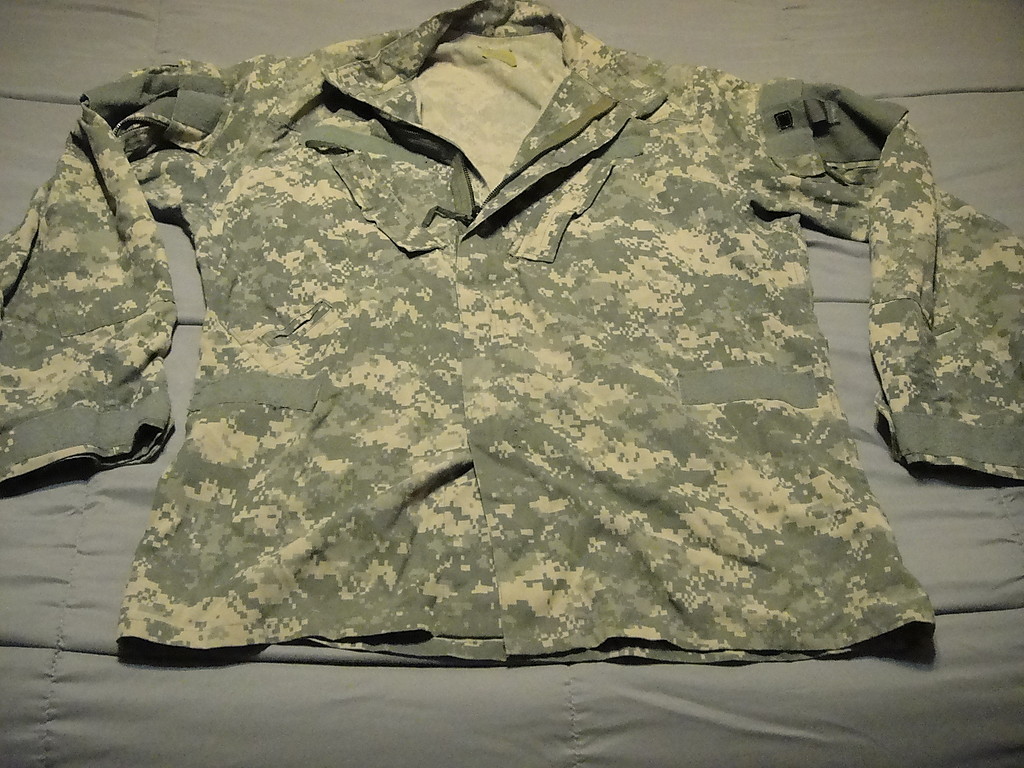 US MILITARY ISSUE ~ DIGITAL CAMO ~ BDU COAT Large /Regular Zipper Front ARAMID D