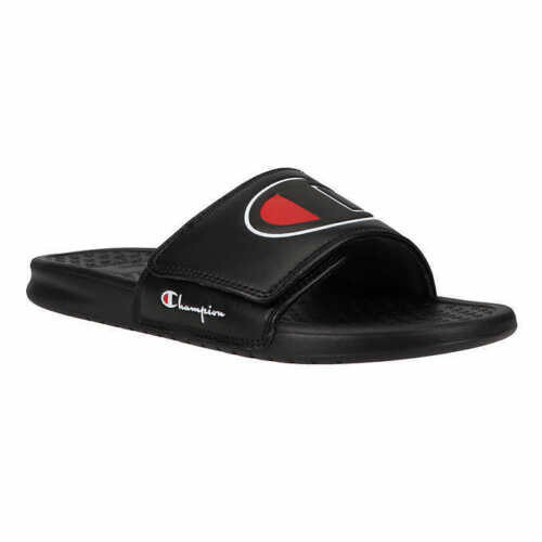 CHAMPION UNISEX  BOYS, WOMEN ATHLETIC SLIDE SANDAL (BLACK, 5 BOY/7 WOMEN) NWOB