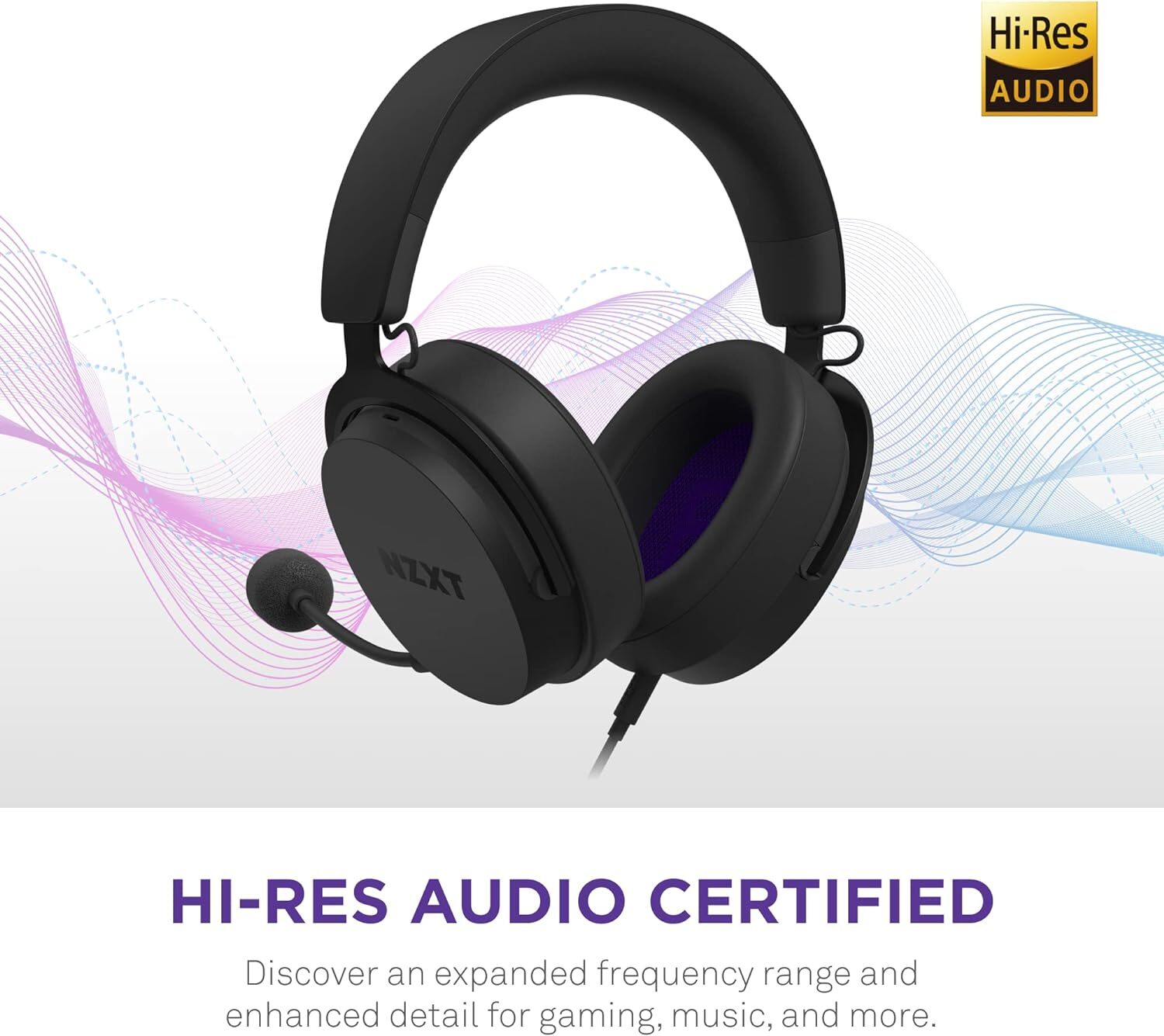 NZXT Relay Wired PC Gaming Headset AP-WCB40-B2 Black