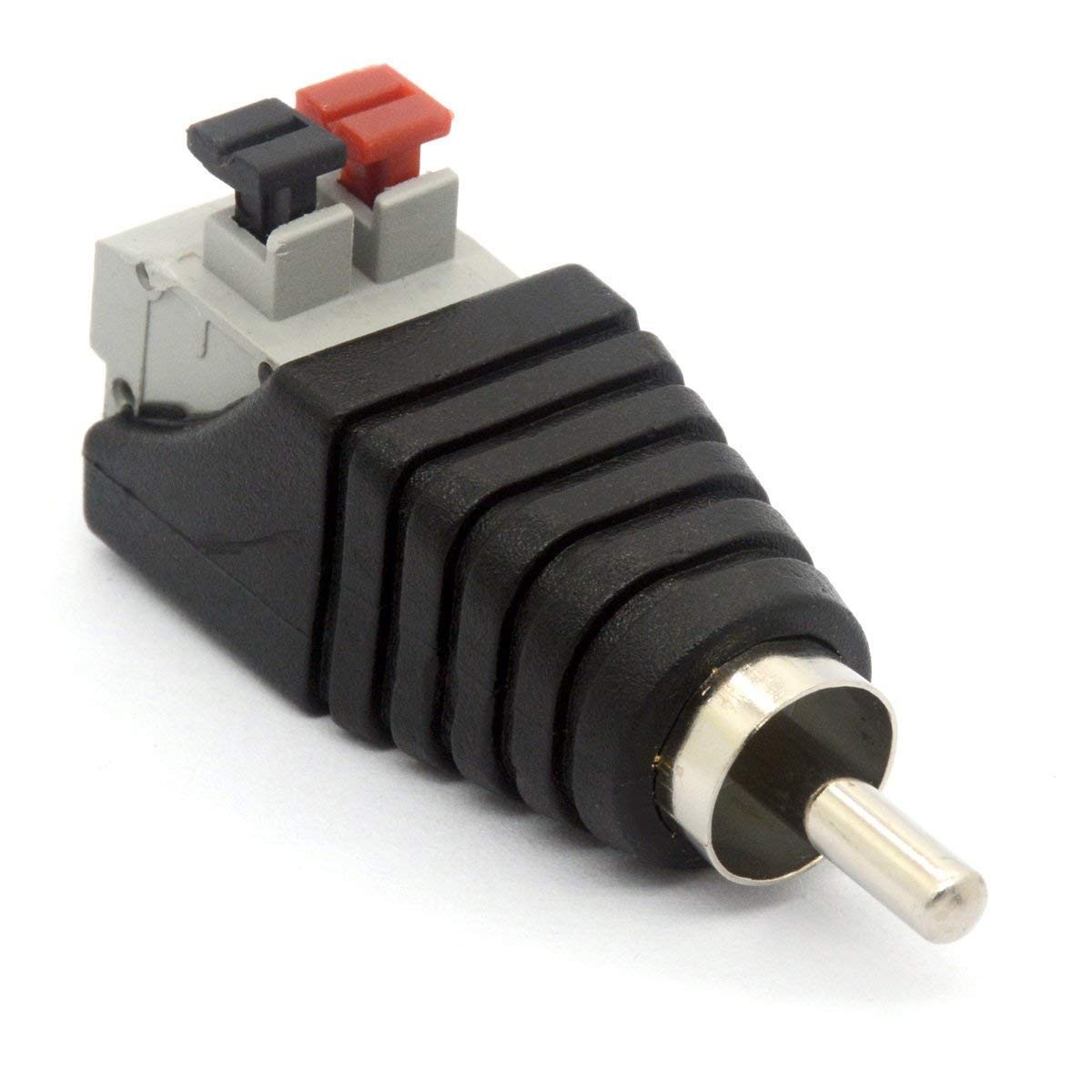 GLHONG Speaker Phono RCA Male Plug to AV 2 Screw Terminal Female
