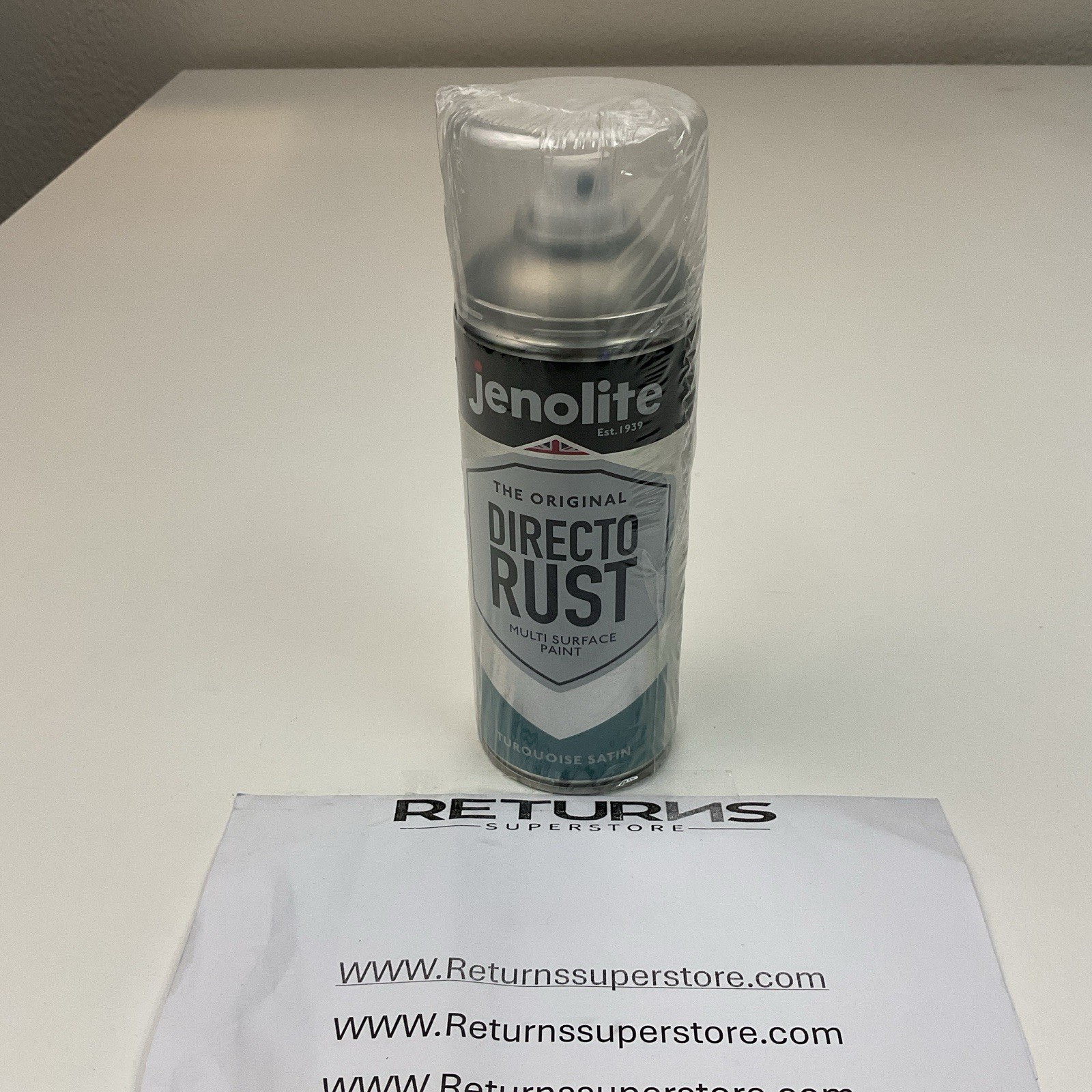 Jenolite Directorust Spray Paint for Metal Multi-surface - Turquoise Satin