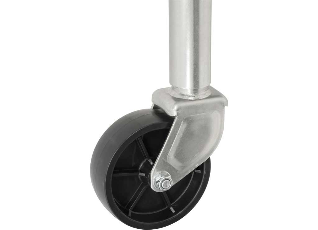 Curt 28112 Bolt-On Marine Swivel Jack 10# Capacity 6" Caster Wheel Zinc