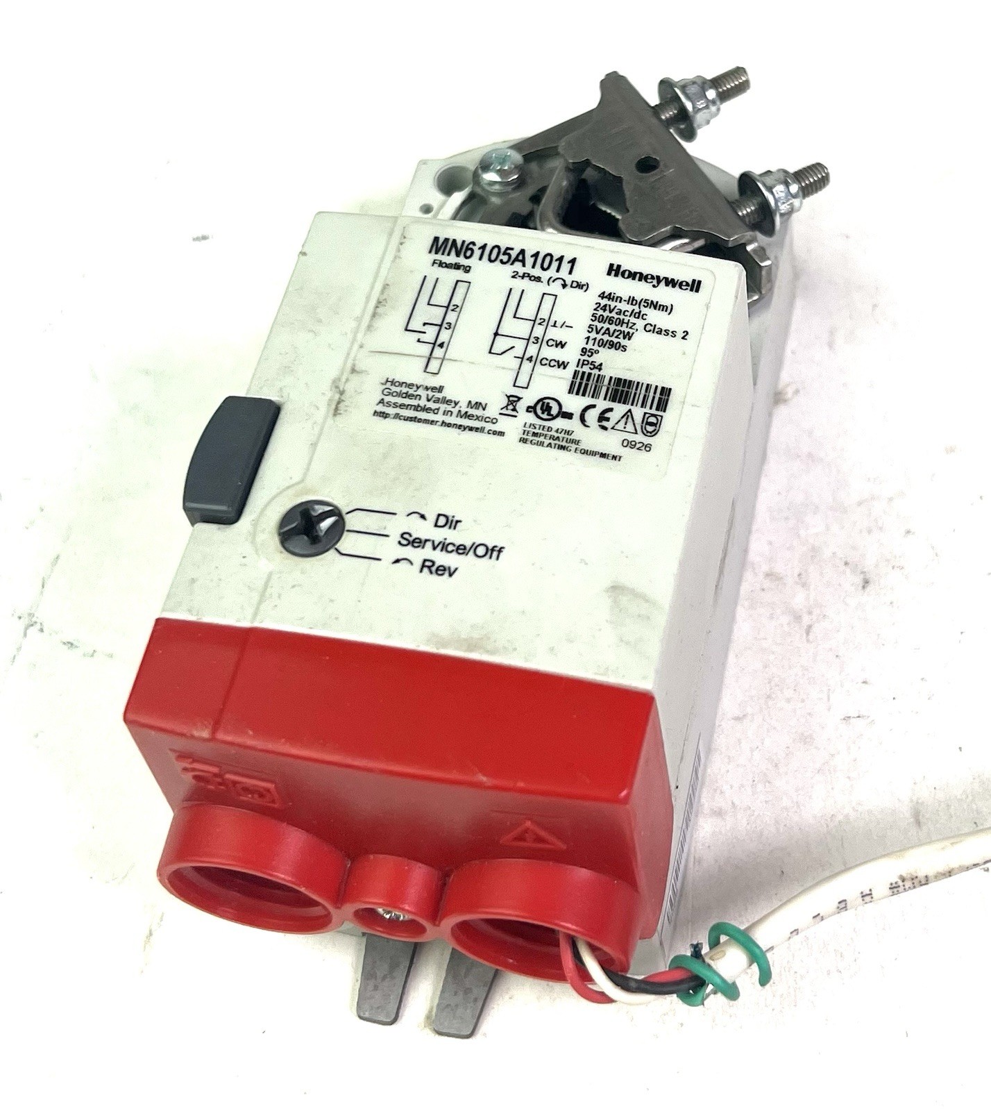 HONEYWELL MN6105A1011 NON-SPRING RETURN ACTUATOR