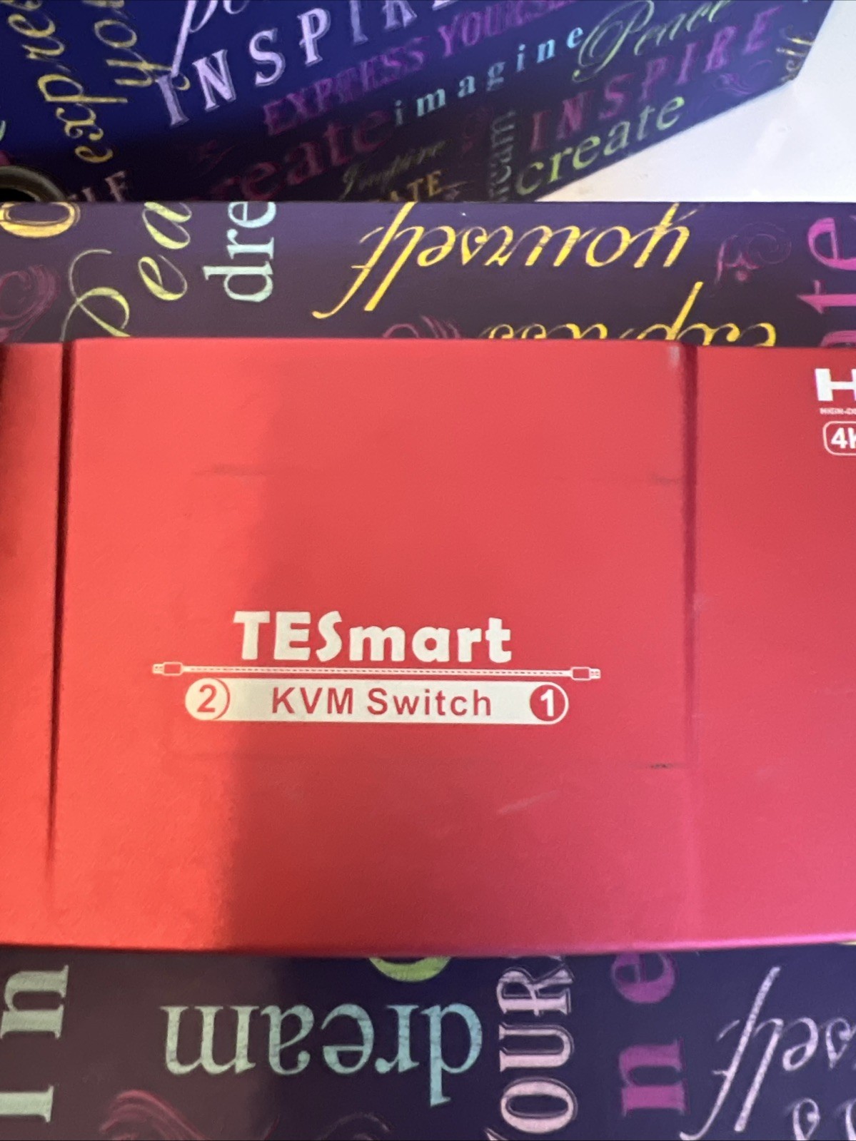 TESmart HDMI KVM Switch 2 Monitors 2 Computers 4K@60Hz Dual Display USB+Remote