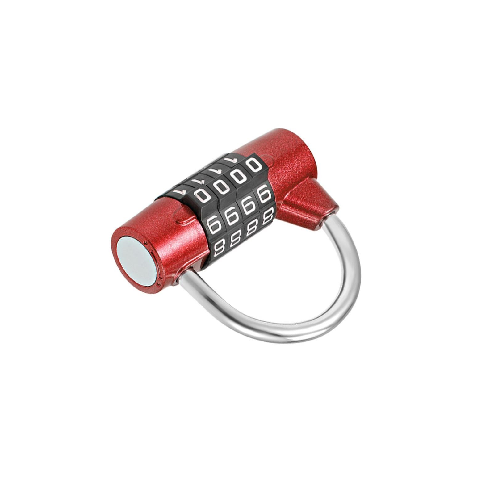 4-Digit Combination Padlock 2-inch Resettable Lock for Gate Locker Red 2Pcs