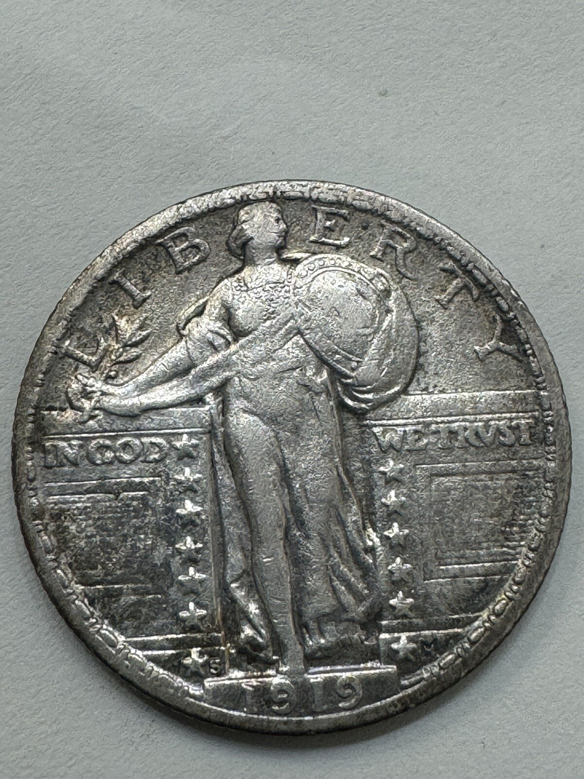 1919-s Standing Liberty Quarter 25c, Beautiful Key Date, Free shipping