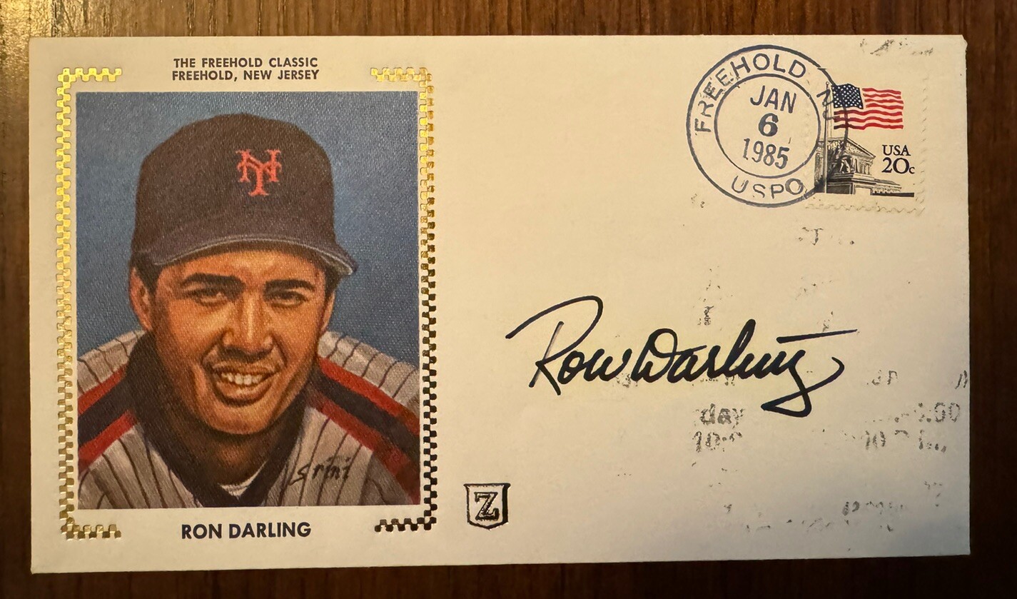 Ron Darling SIGNED 1985 Freehold, NJ Classic FDC Gateway Stamp Cachet - METS
