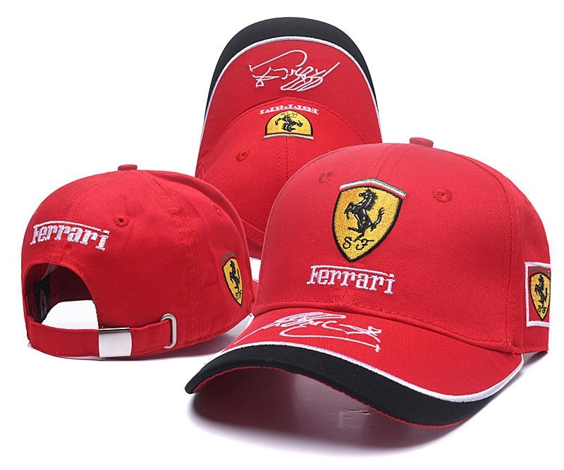Ferrari Embroidered logo hat tradition Baseball cap Golf hat Adjustable