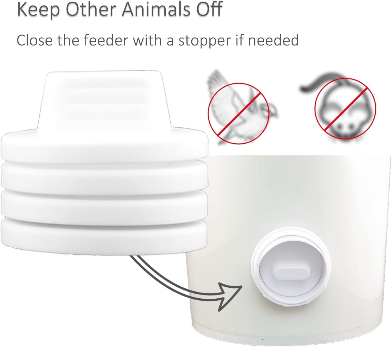 DIY Chicken Feeder Rain Proof Poultry Feeder Port Gravity Feed Kit for