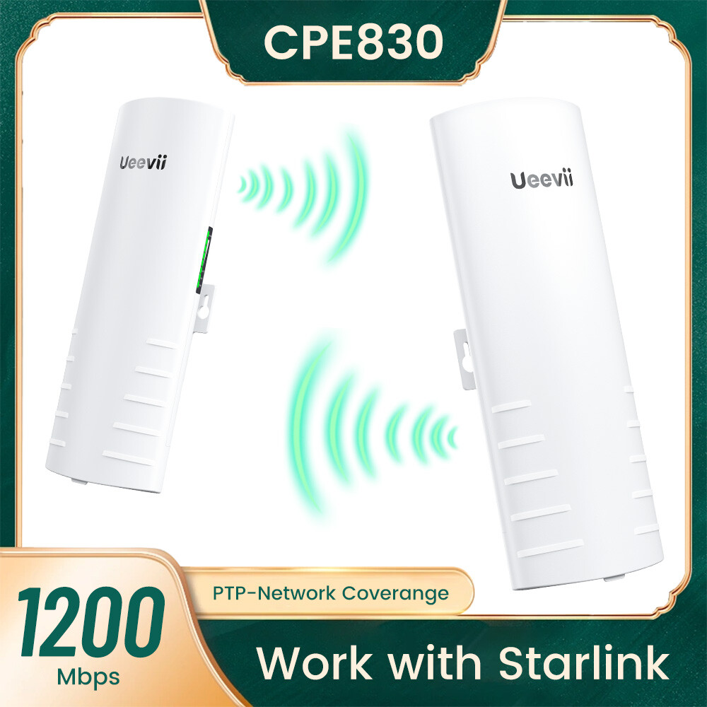2-Pack UeeVii Wireless Bridge Gigabit Point to Point CPE 5.8G 1200Mbps 16dBm