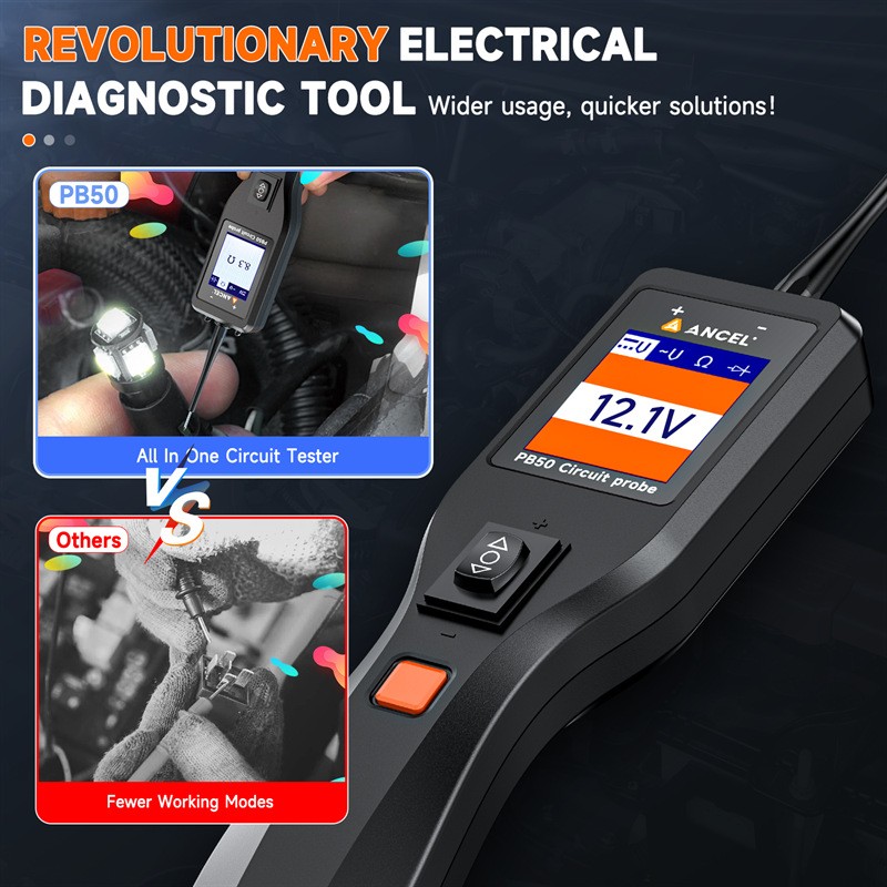 Car PowerScan probe Electrical Tester power Circuit Tester PB50 12/24V