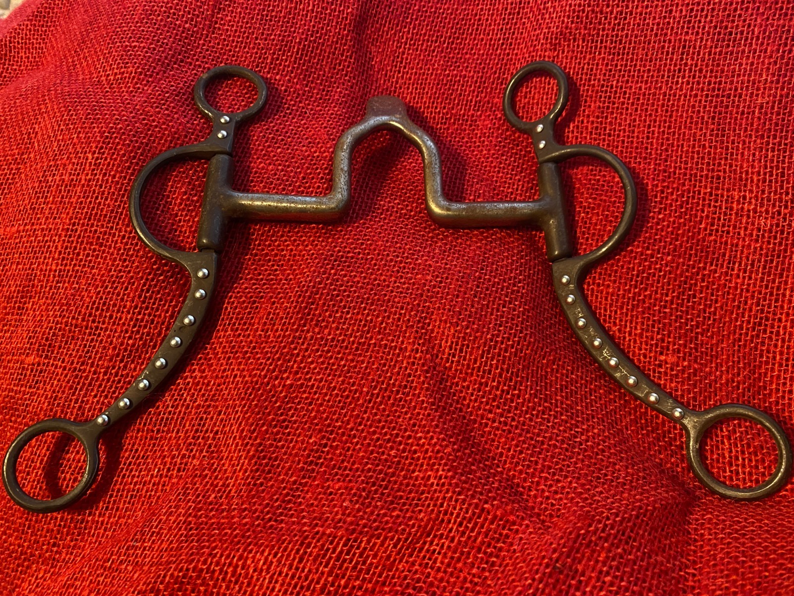 GARCIA studded vintage used western bit over 5" FREE SHIPPING