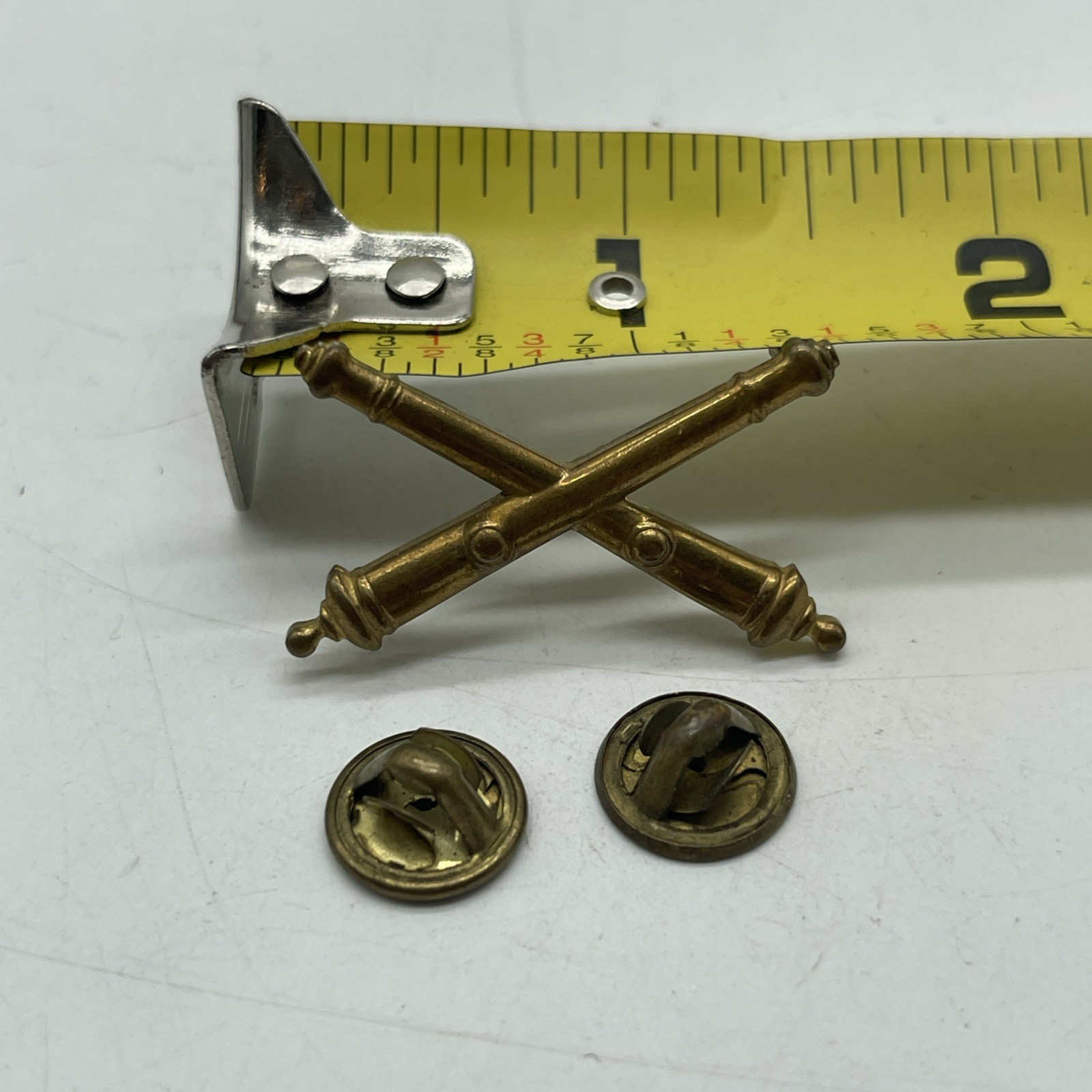 U.S. Military Army Field Artillery Officer Collar Device Pin Clutch Meyer