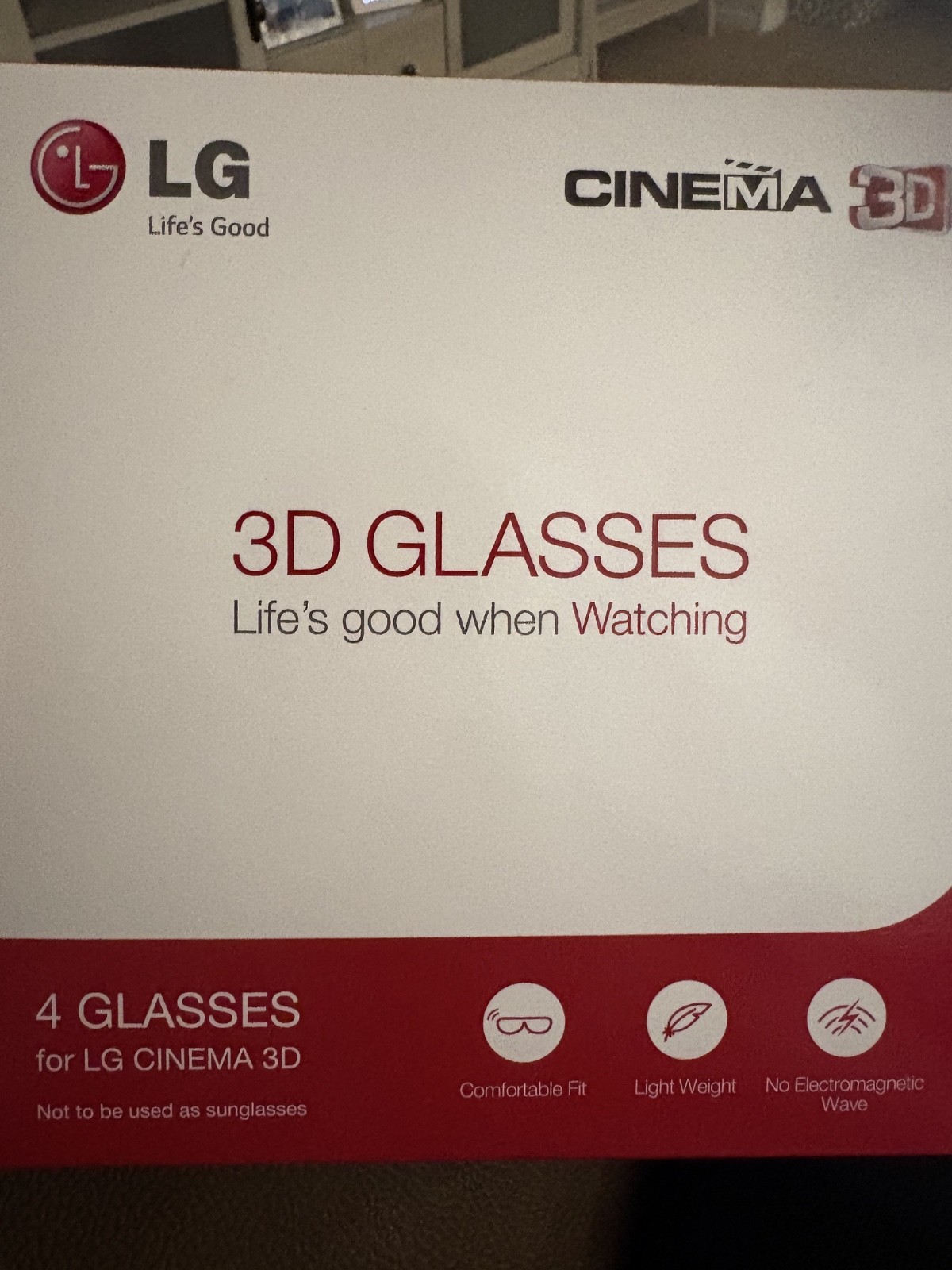 LG 4 Pairs 3D Glasses For LG Cinema 3D AG-F314 Bundle New In Packing