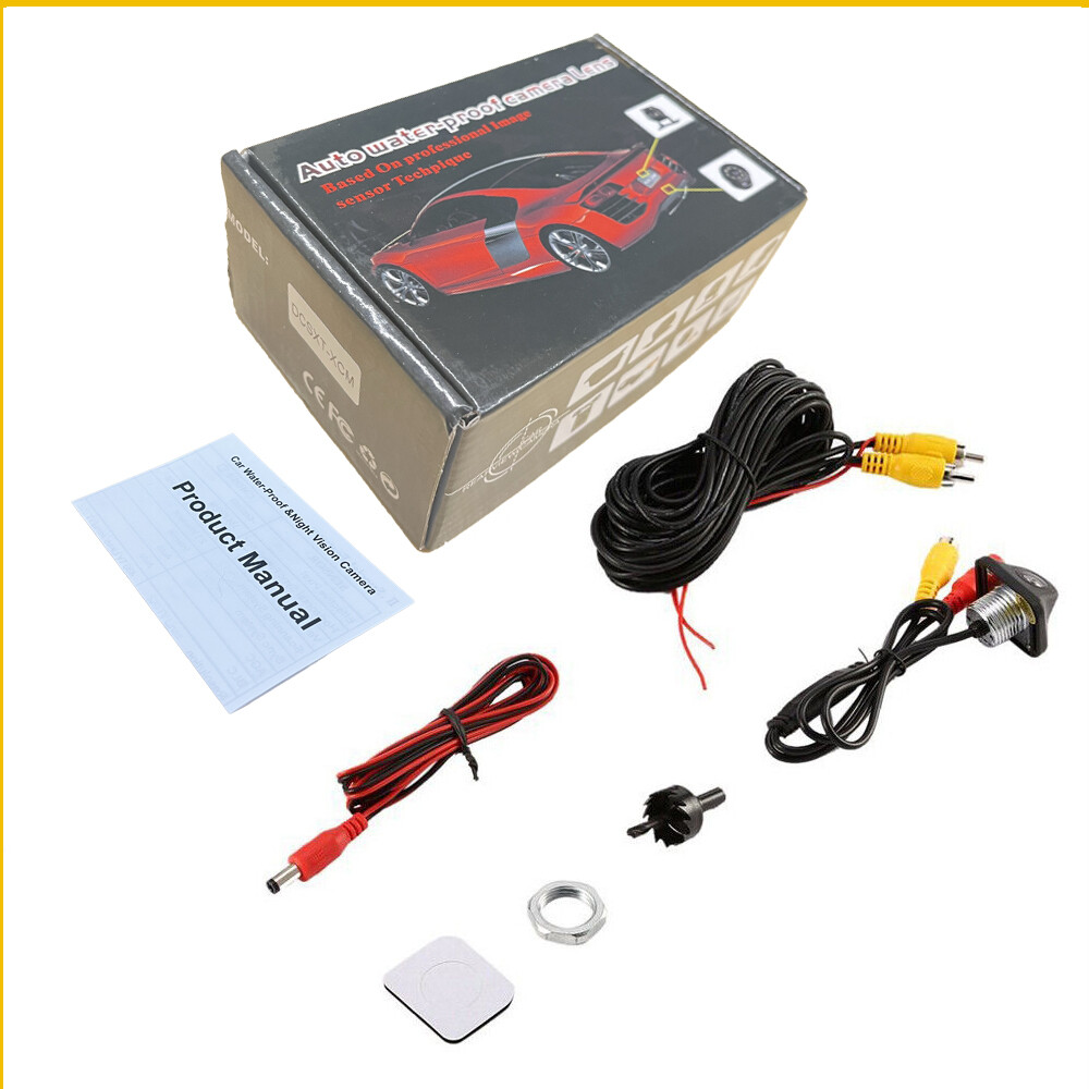 Rear View Reverse Backup Camera Parking 170°Wide Angle Night vision Adjustable