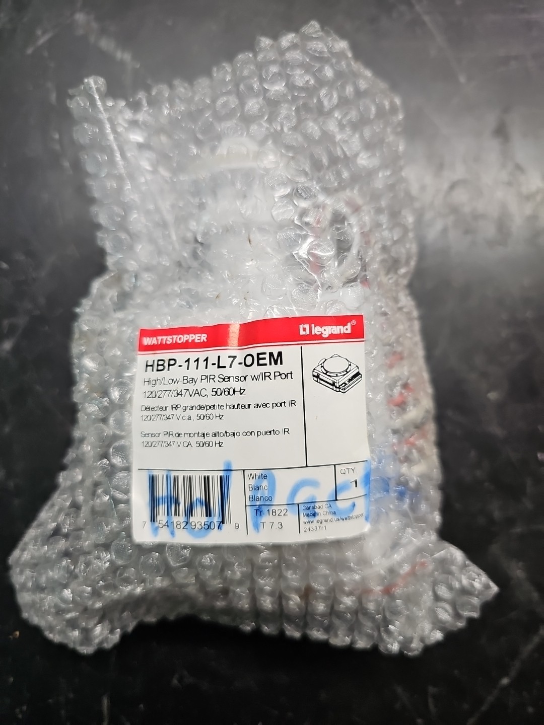 WattStopper HBP-111-L7-OEM High/Low-Bay PIR Sensor w/IR Port