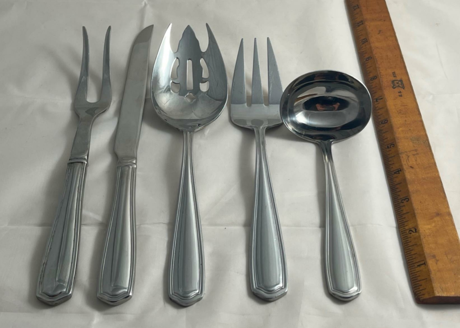Reed & Barton Tarbor Stainless Steel 5 Piece Lot of Servers