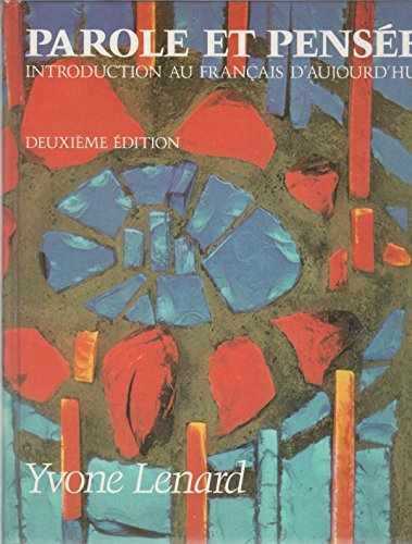 Parole et pensée; (French Edition) - Hardcover, by Lenard Yvone - Very Good