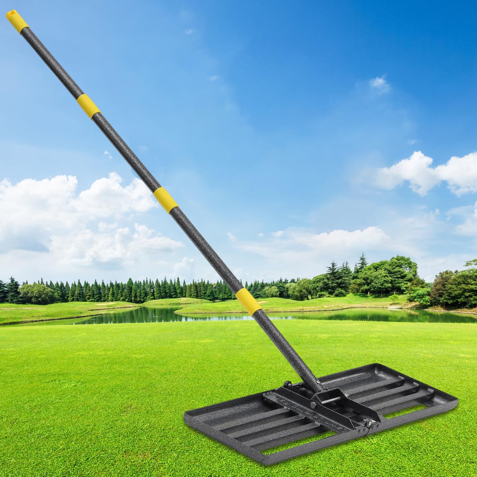 Lawn Leveling Rake Tool - 30”x10” Heavy Duty Stainless Steel Leveler