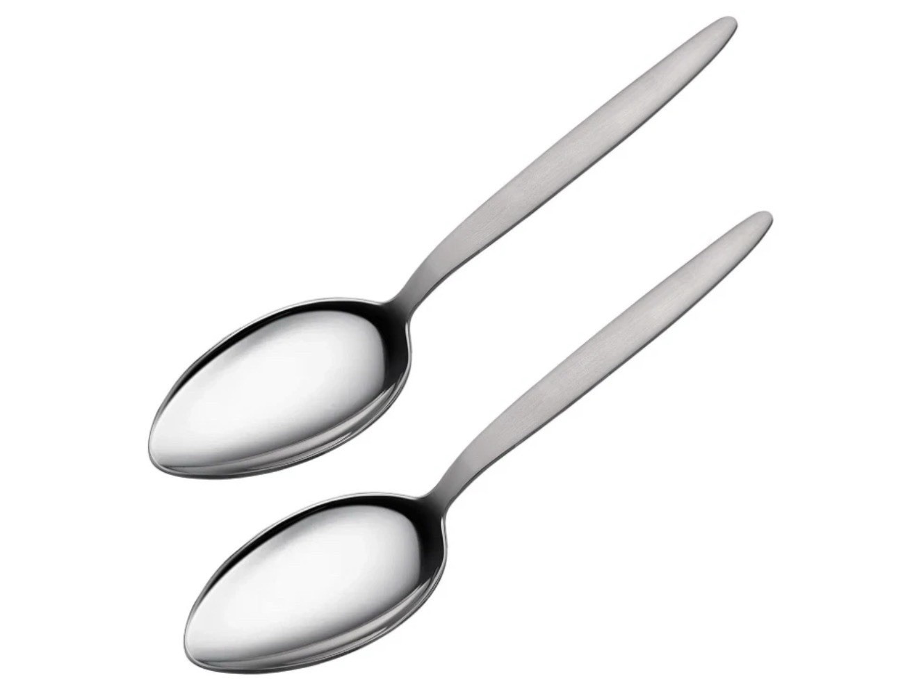 2-Pack Gray Kunz Chef Spoon 9" Stainless Steel Basting Sauce Plating Spoon Set