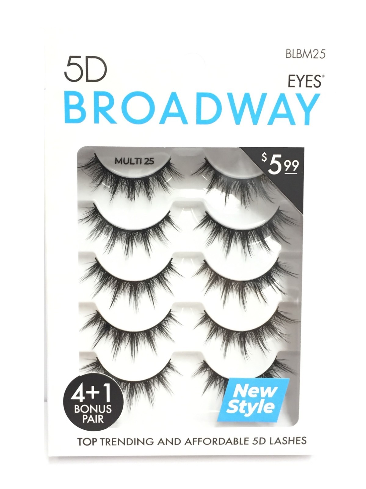 (3 PACK) Broadway 5D Lashes - Multi 25, BLBM25