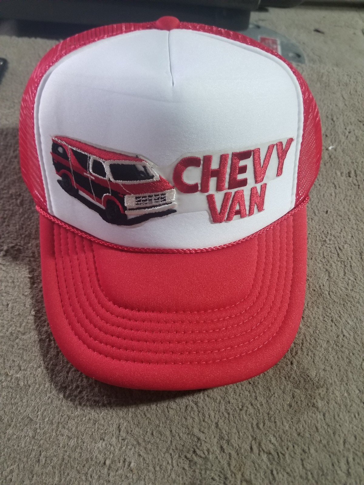 Vintage Trucker Chevy Van Motorcycles Baseball Mesh Cap Old School