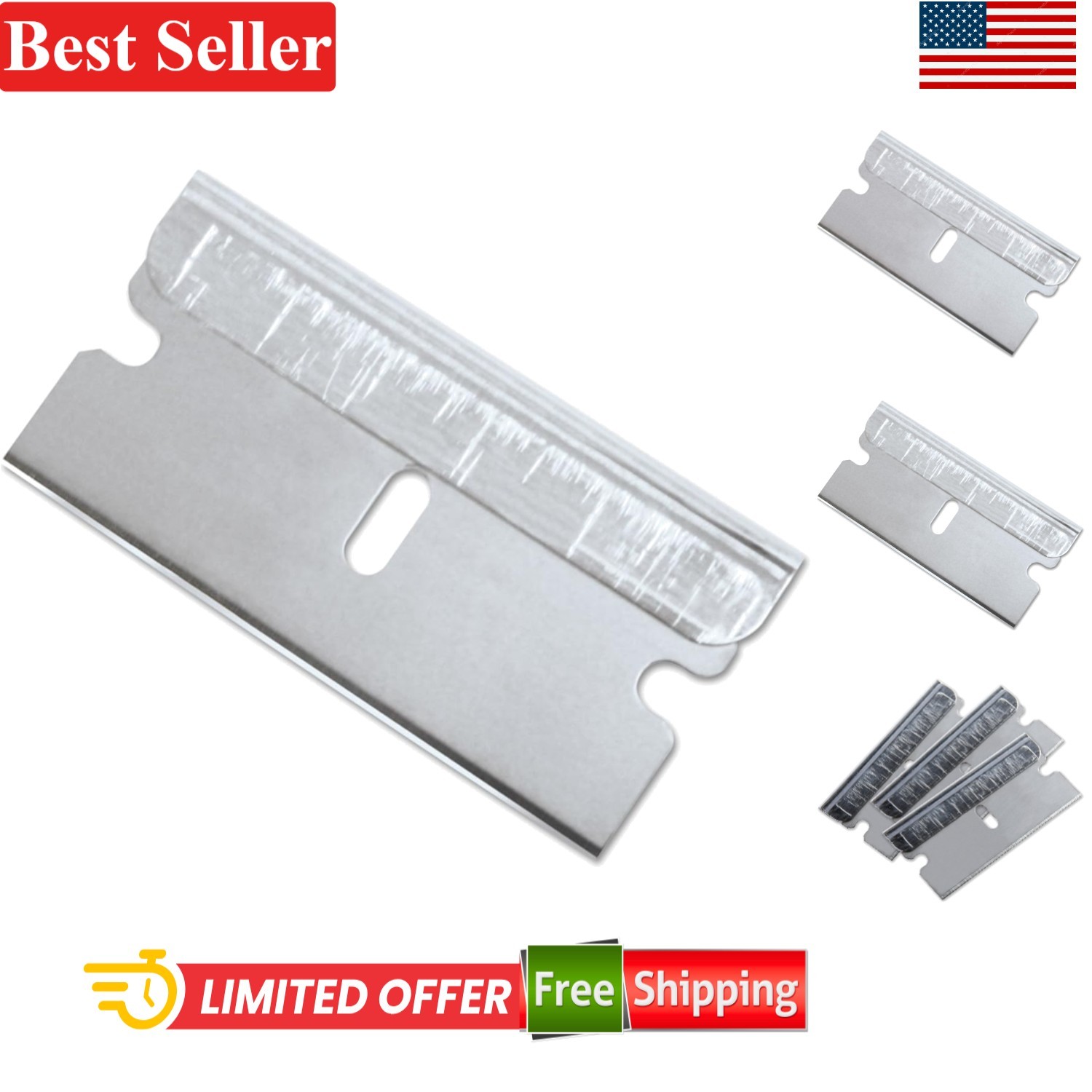 Manual-Retractable Hone Edge Cutter Blades, 100-Pack for Continuous Sharpness