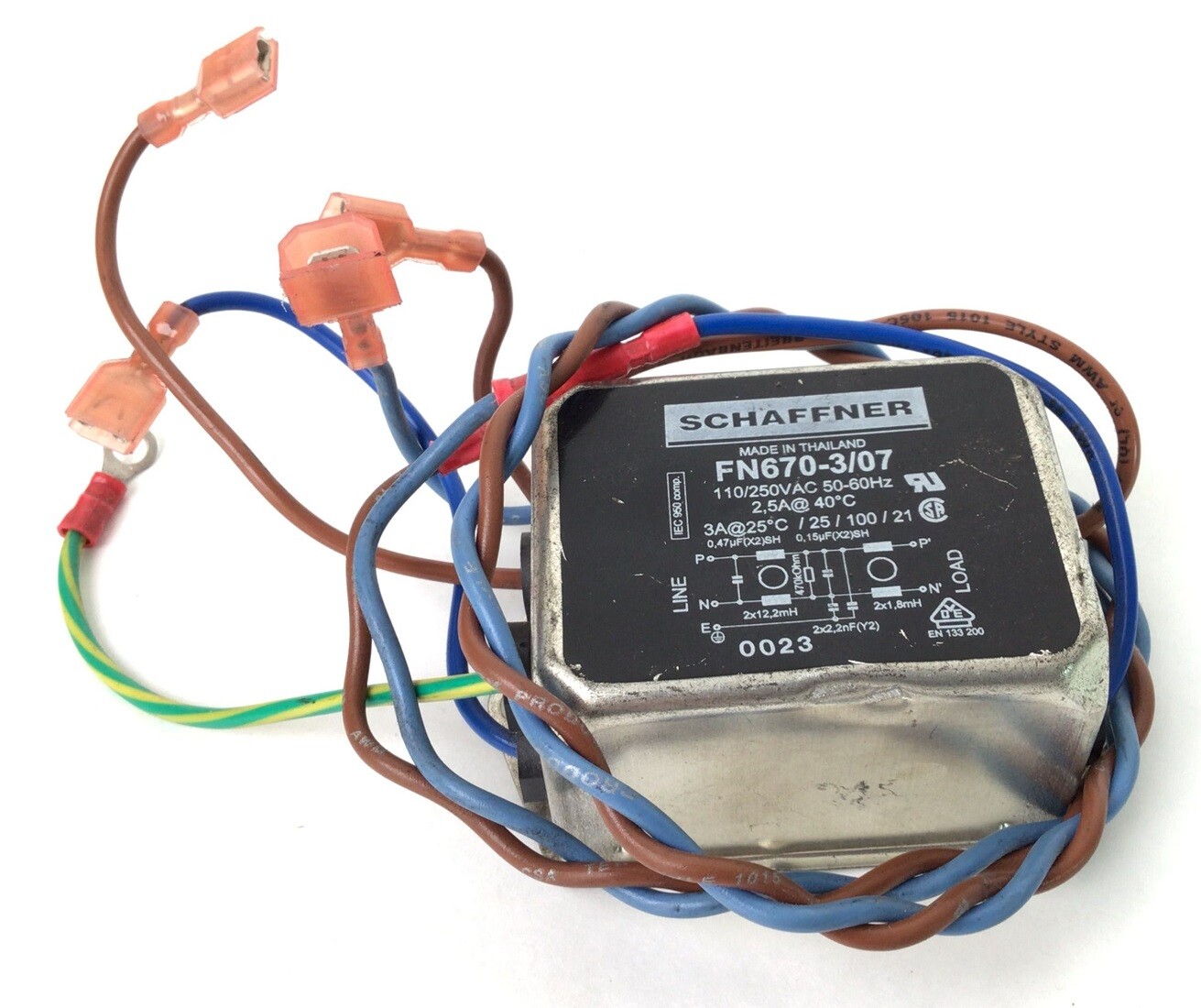 Precor Efx5.21si C532 C546 EFX 546 Elliptical Line Filter with Wire 39491-103