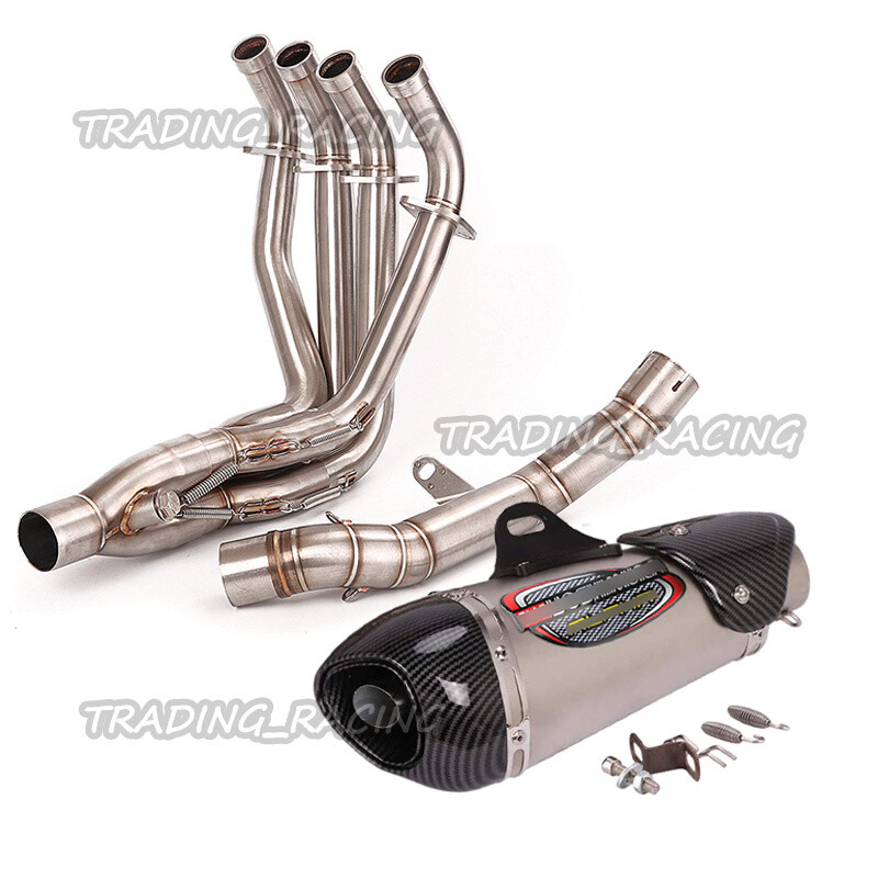 For Kawasaki Z900 Modified Exhaust Tips 51mm Muffler Silencer Front Header Pipe