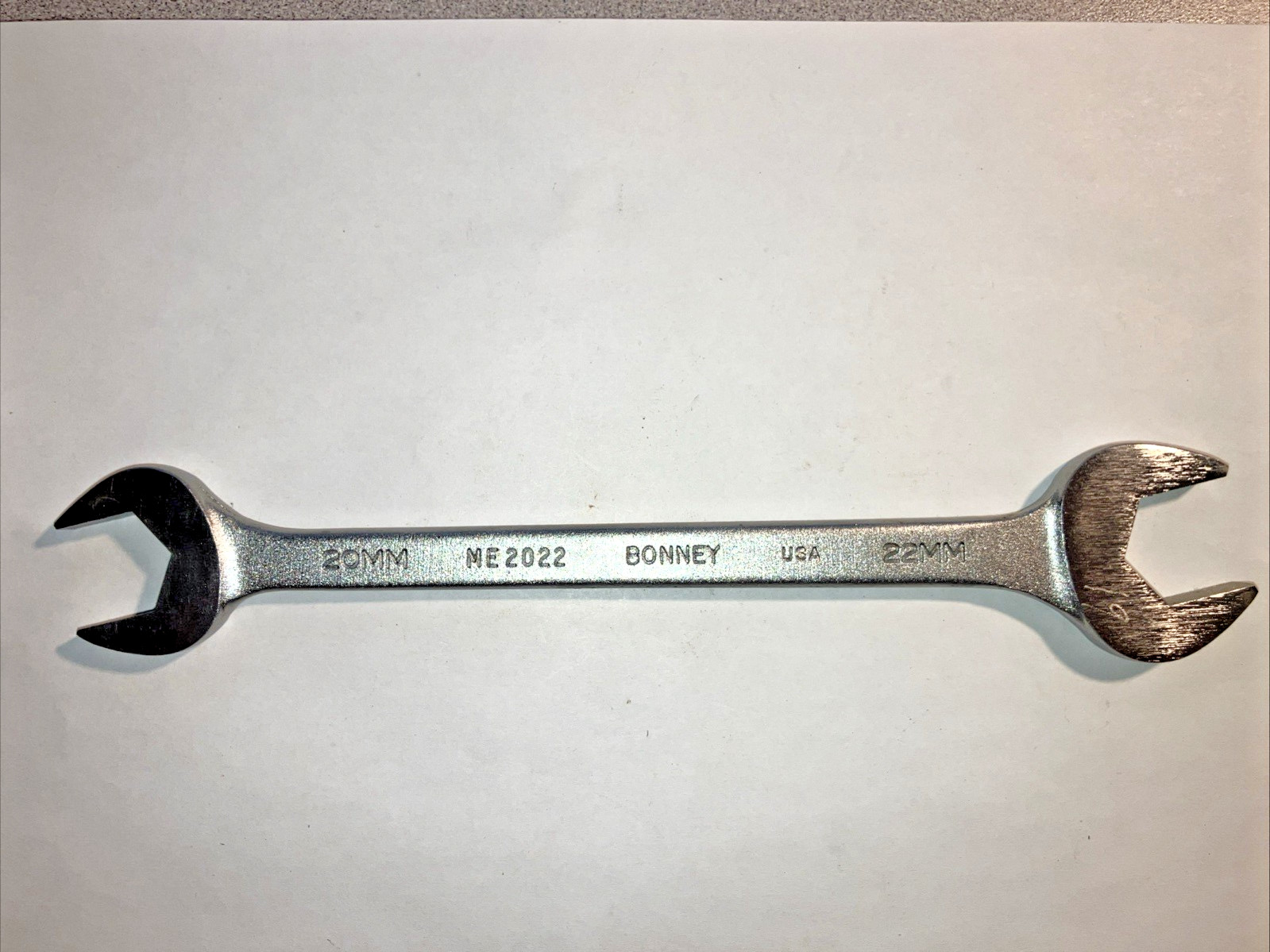 Bonney Tools ME2022 20mm x 22mm Open End Wrench USA Vintage