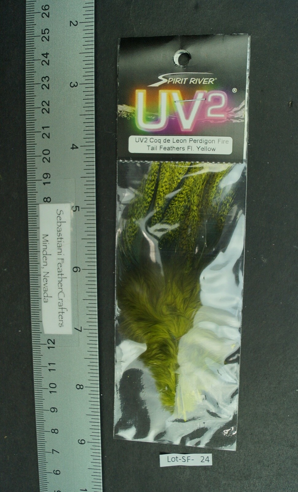 Spirit River UV2 CDL Perdigon Fire Tail FL Yellow Saddle Hackles Lot-SF 24