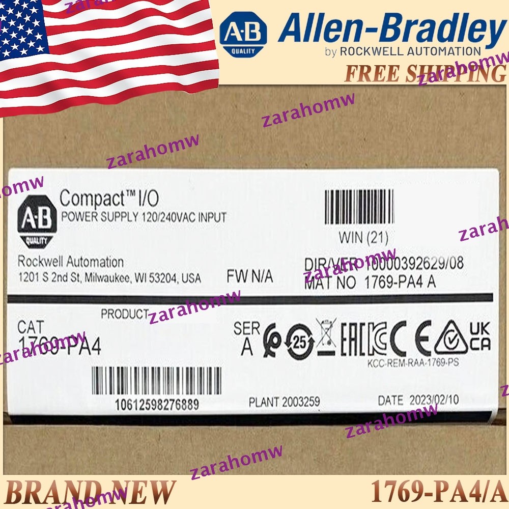 New In Box 1769-PA4/A Brand New AB CompactLogix Power Supply US Stock