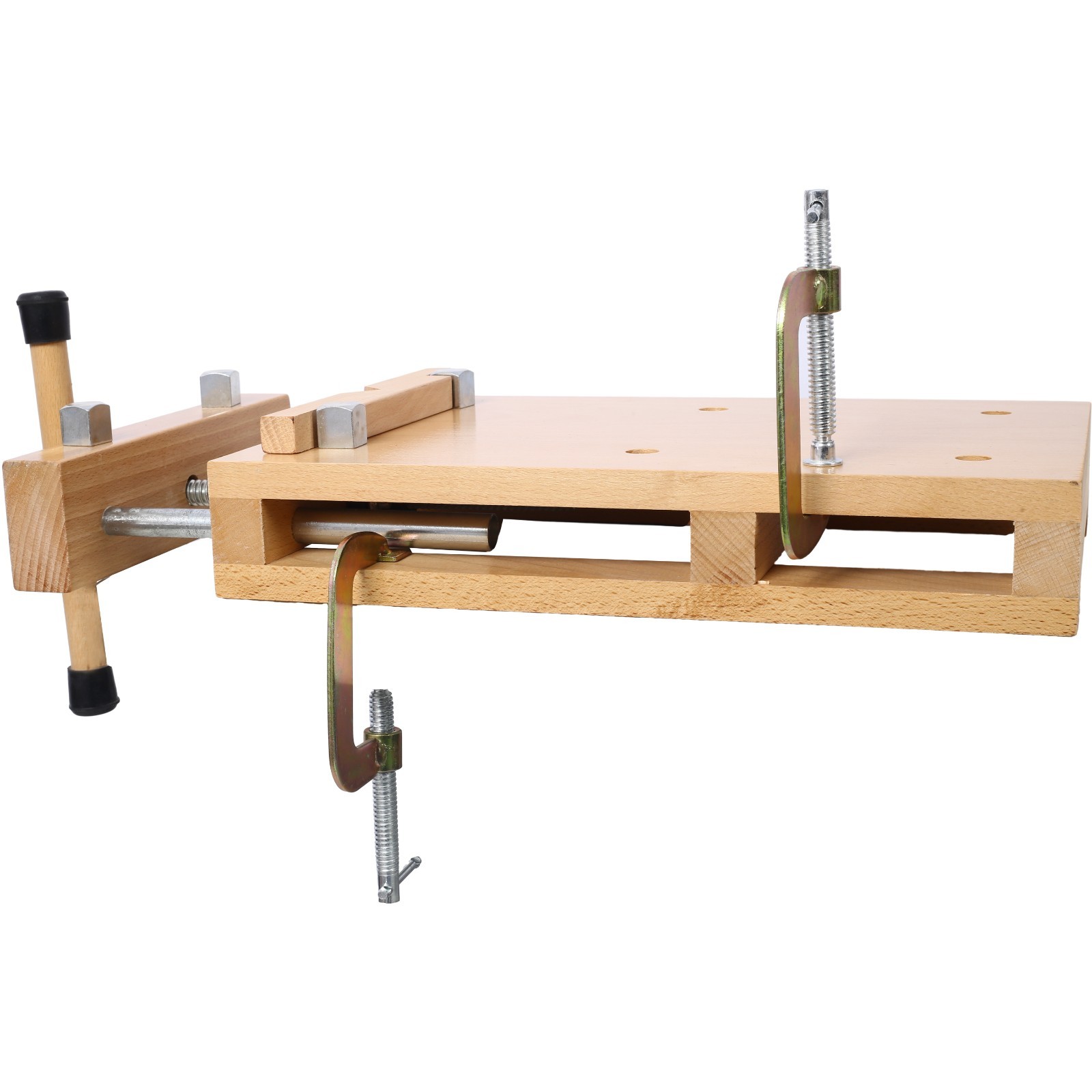 Portable Woodworking Bench Vise with Quick-Release & 2 G-Clips
