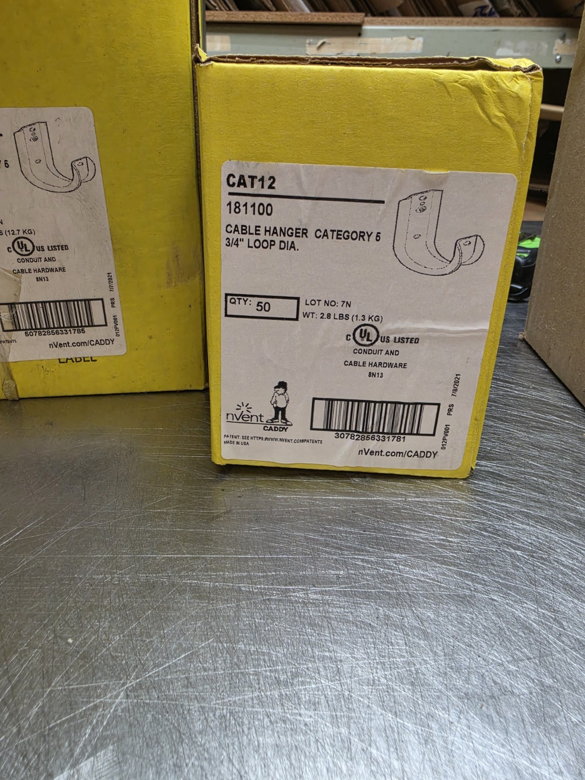 New Sealed Caddy Type-J Steel Cable Hanger Hook 3/4" CAT12 (box Of 50)