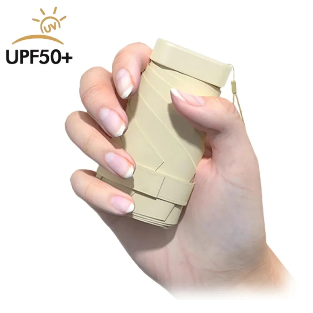 UPF 50+ Portable Umbrella, Mini Compact 5-Fold Sun Rain Umbrella for Women,Pocke