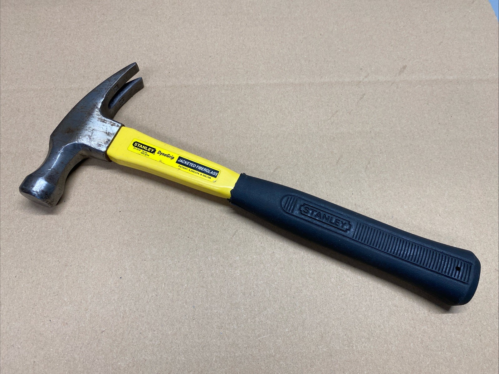 Vintage Stanley Hammer DynaGrip Jacketed Fiberglass 16oz Straight Claw USA