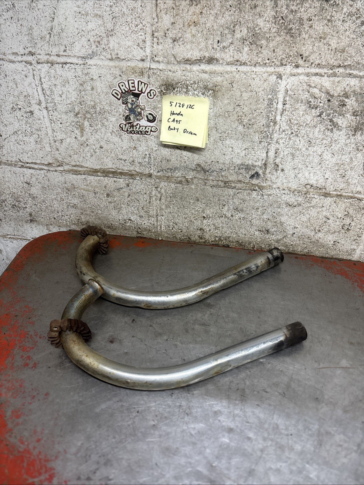 1965 Honda Ca95 Ca 95 Baby Dream Exhaust Header Clamps Original