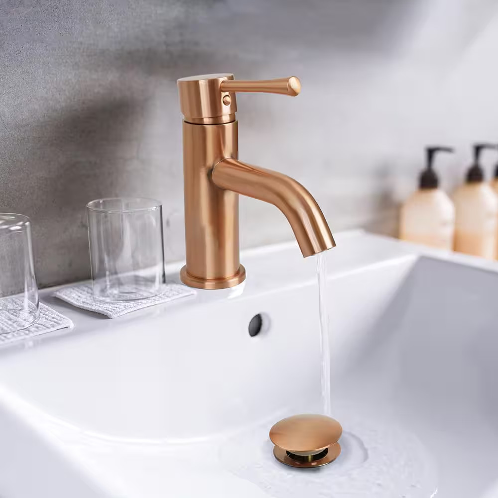 Pop-Up Bathroom Sink Drain without Overflow