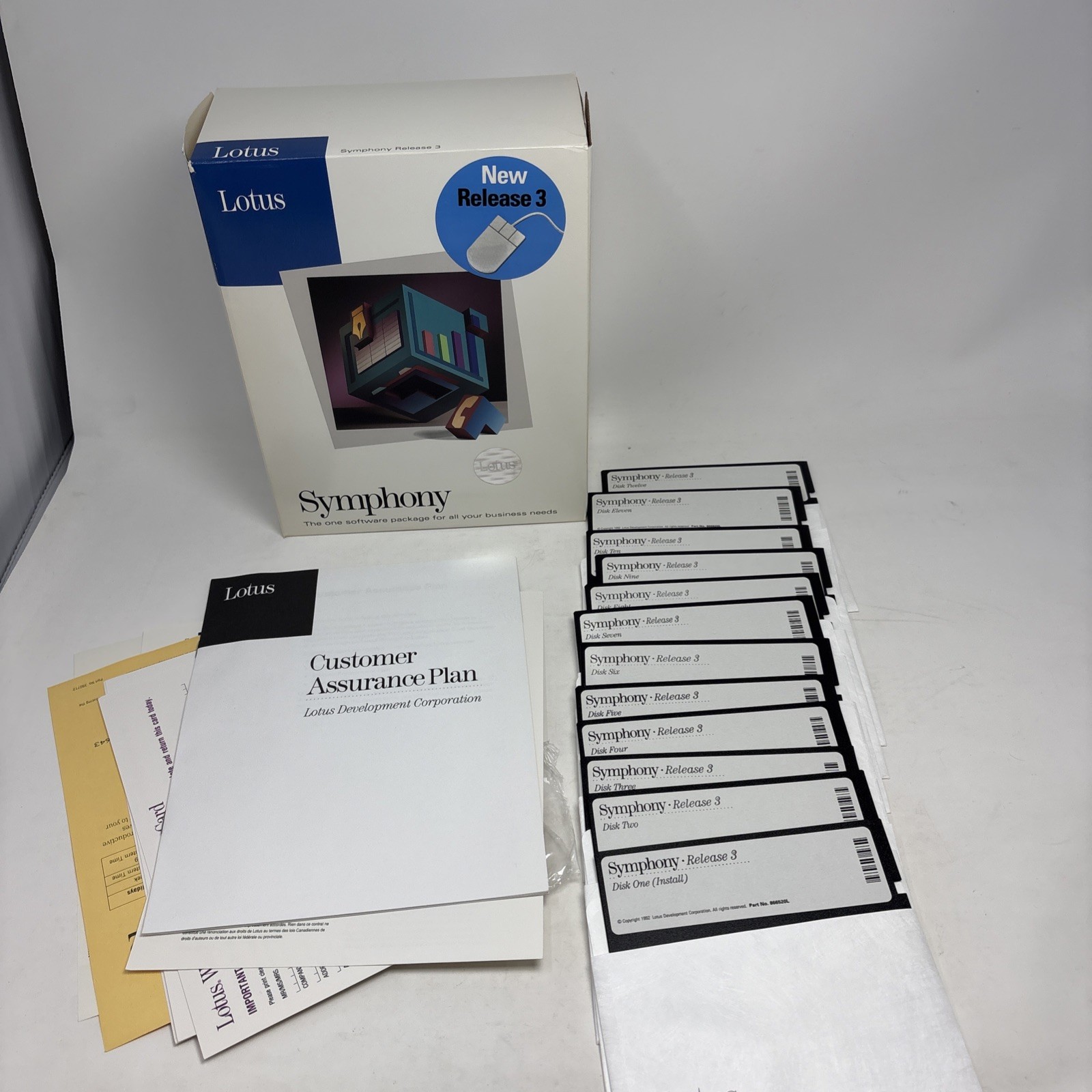 Lotus Symphony Release 3 5.25” Floppy Disks Vintage Computing Disks & Box