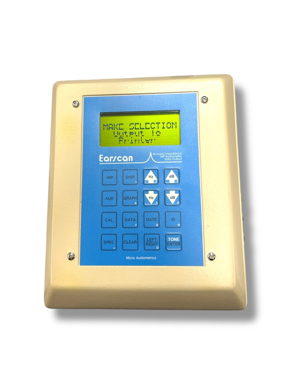 Micro Audiometrics Earscan ES-TR Pure Tone Audio Meter w Accessories