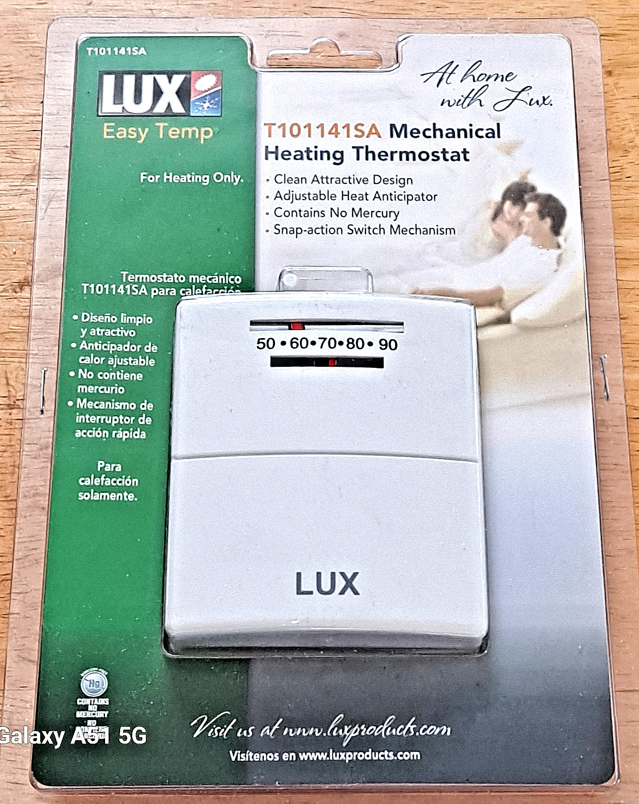 LUX Easy Temp T101141SA Mechanical Heating Thermostat 24 Volt No Mercury  NEW