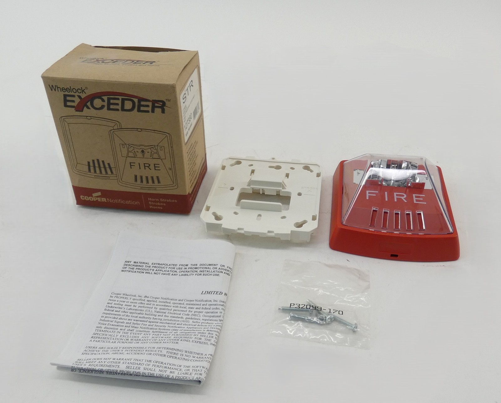 Cooper STR 127380 Wheelock Exceder Fire Alarm Strobe Wall Mount 12/24VDC - NE...