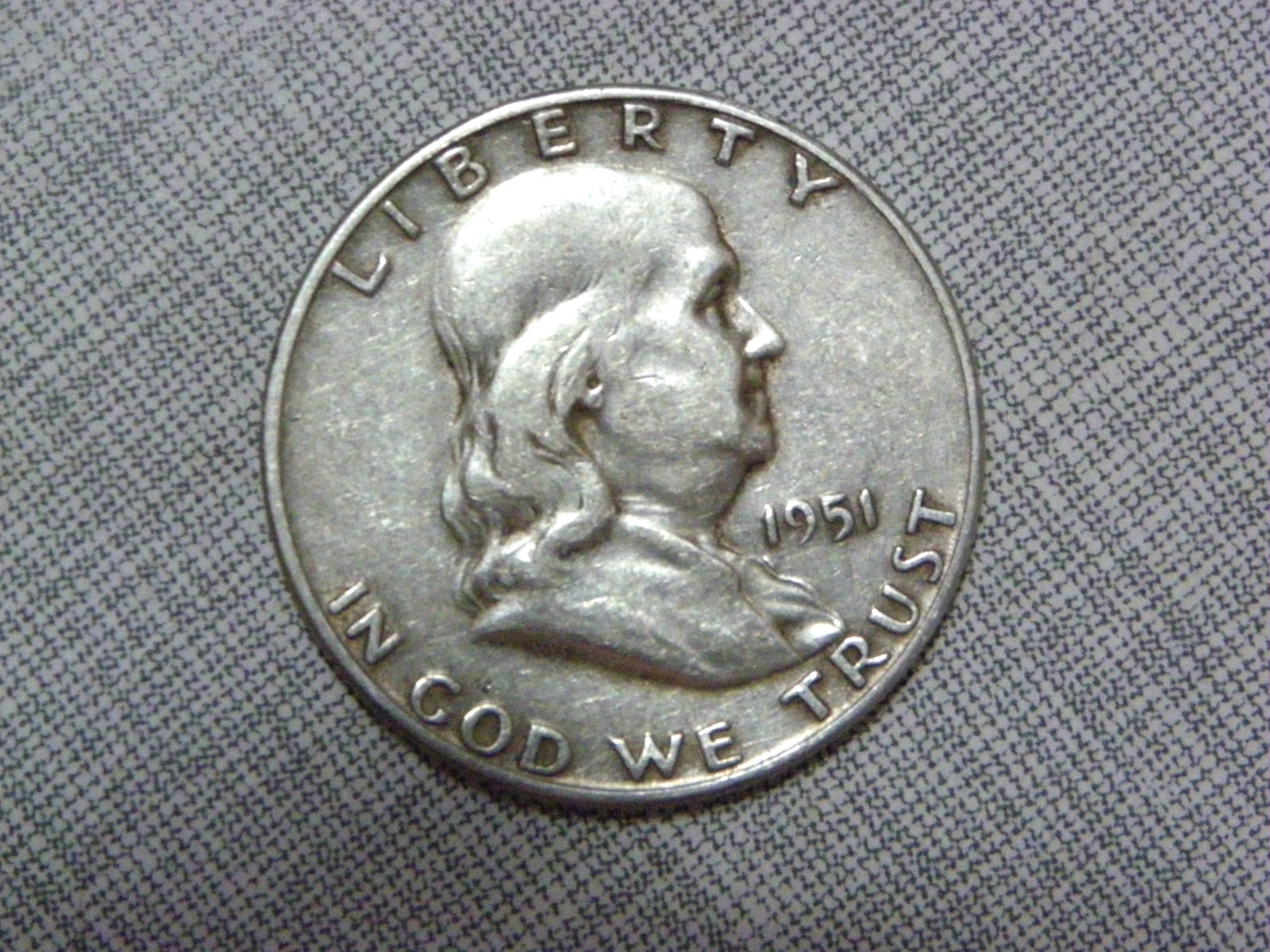 1951 S  Franklin Silver Half Dollar